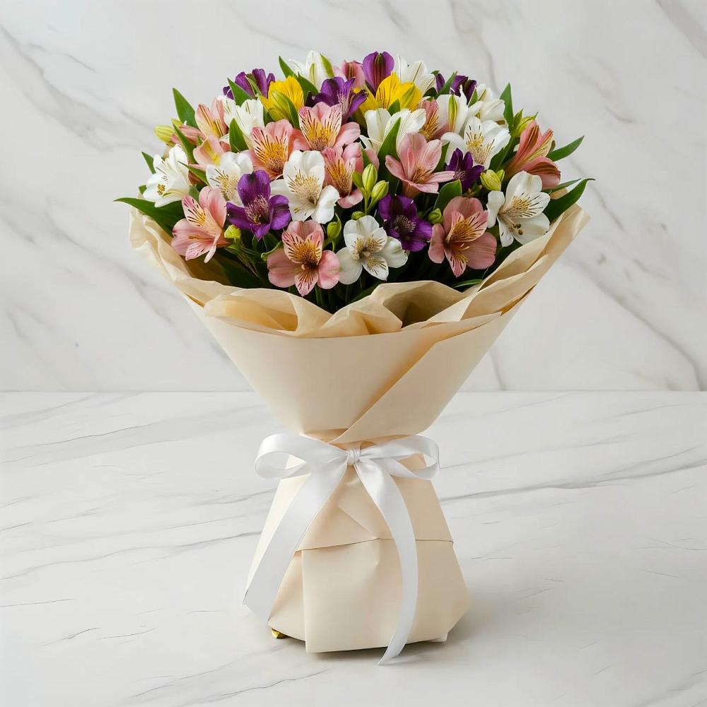 Букет цветов из: Альстромерии в Балковскую 