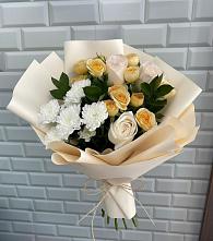 Букет цветов из:  Розы и Хризантемы в Балковскую 