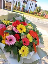 Букет цветов из:  Герберы #REPLACE_PRED# Балковскую 