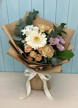 Букет цветов из:  Герберы и Хризантемы в Балковскую 
