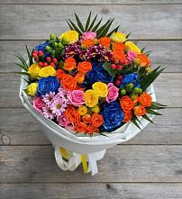 Букет цветов из:  Розы и Хризантемы в Балковскую 