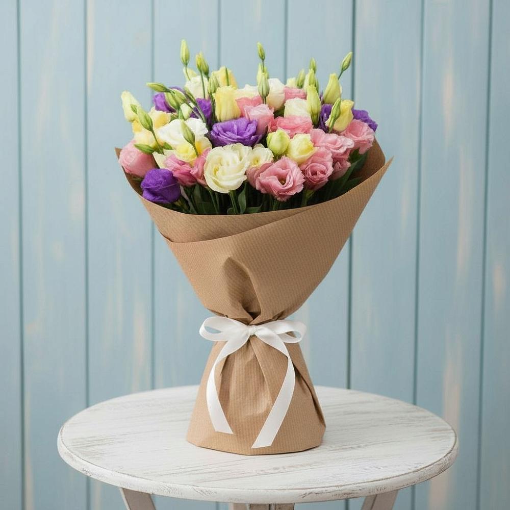 Букет цветов из: Лизиантусы в Балковскую 