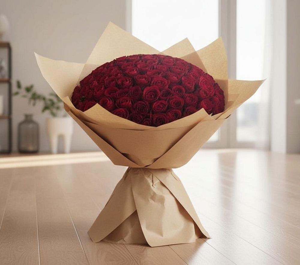 Букет 101 Красная роза в Балковскую 