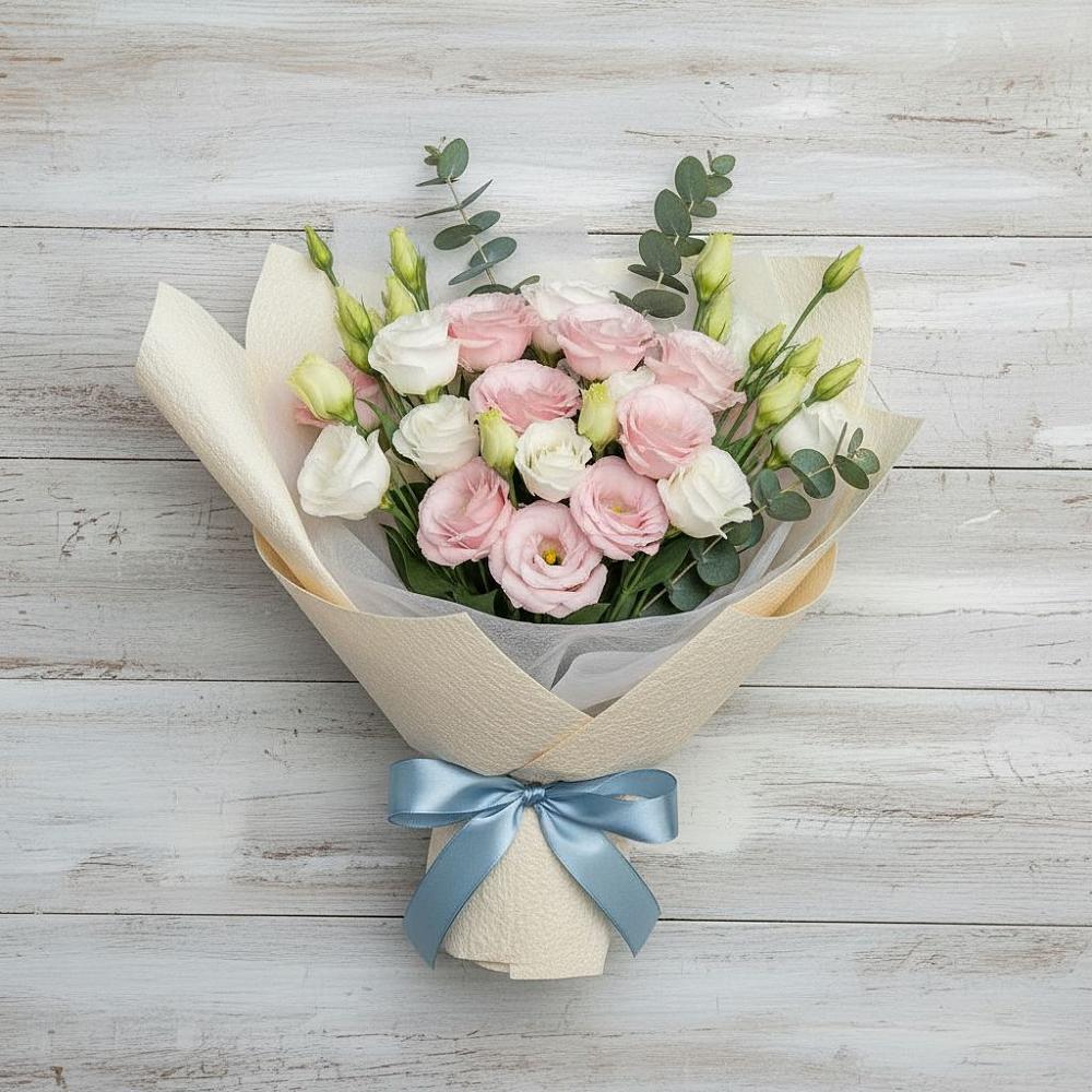 Букет цветов из: Лизиантусы в Балковскую 